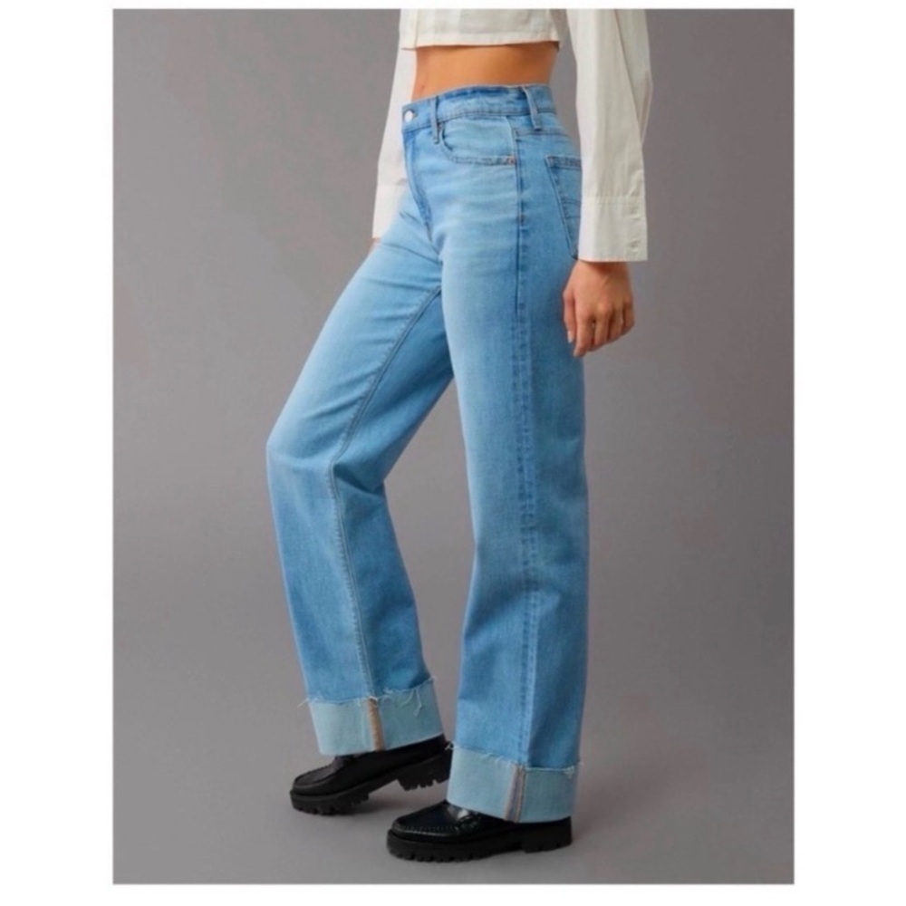 AMERICAN EAGLE Stovepipe Cuff Crop Jeans - Picture 6 of 13